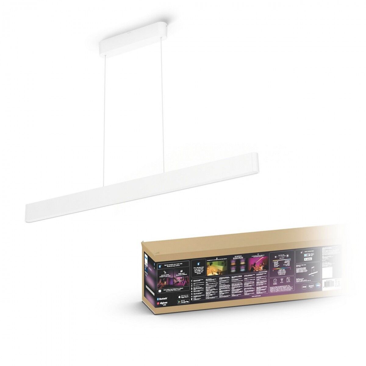 Philips Hue 40903/31 / P9 LED závesné stropné svietidlo Ensis 2x39W   2000-6500K - Bluetooth, White and Color Ambiance