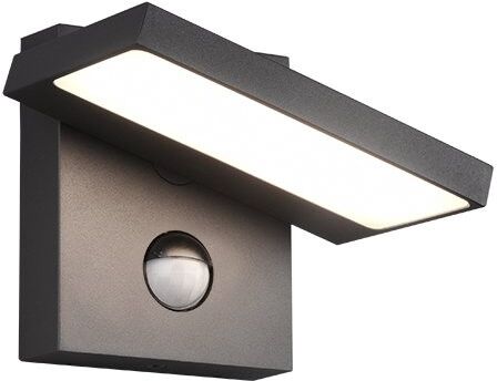 Trio 226369142 LED vonkajšie nástenné svietidlo s pohybovým čidlom Horton 1x8W   1000lm   3000K   IP54 - nastaviteľné, antracit