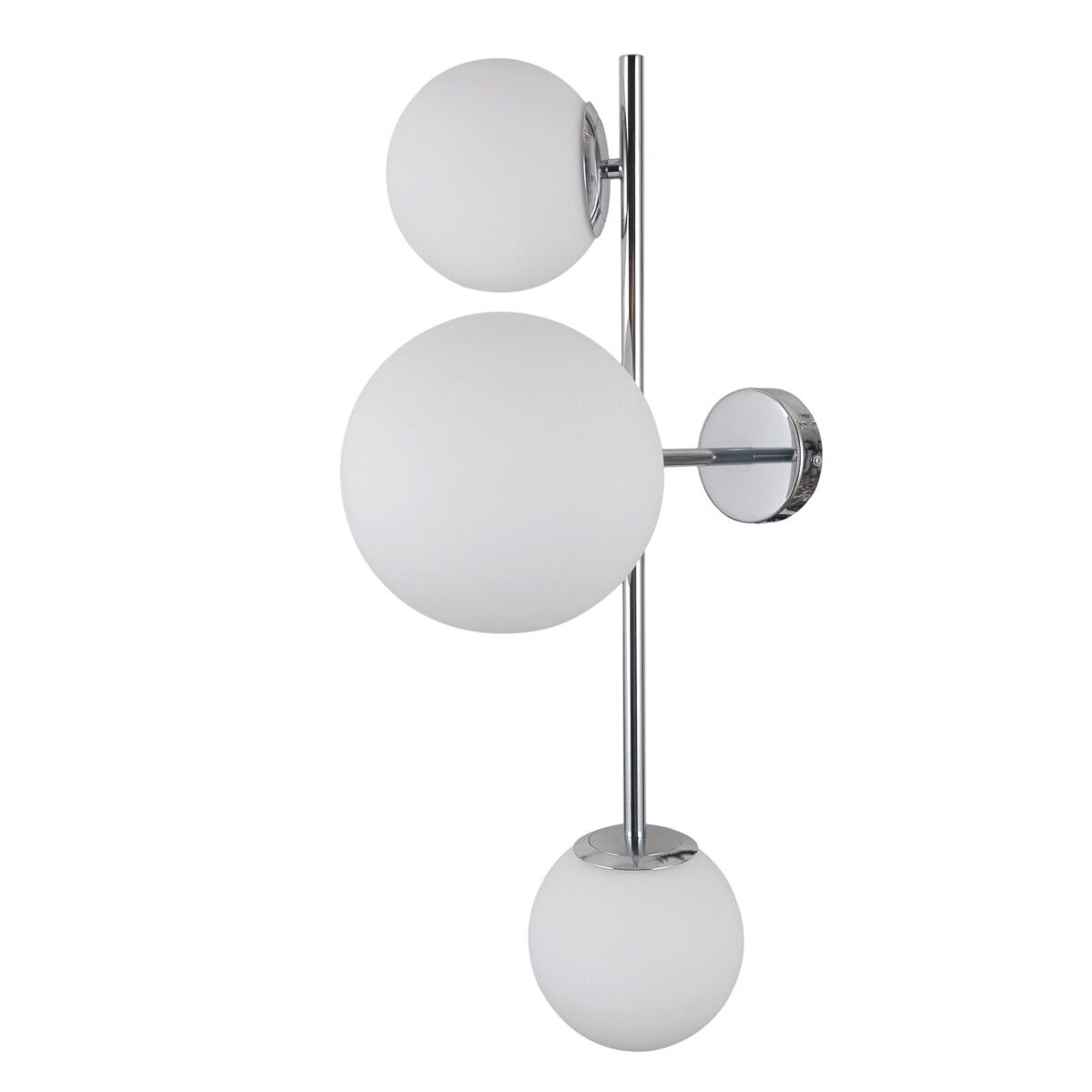 Italux WL-31221-3B-CH nástenná lampa Vailante 3x5W   E27 + E14   IP20 - sklo, kov, farba chróm