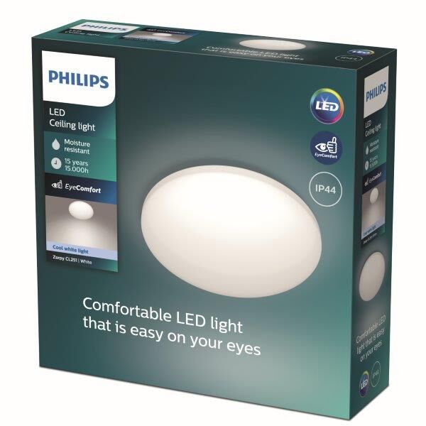 Philips Zarpy LED CL251 stropné svietidlo 250mm 10W/1050lm 4000K IP44
