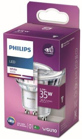 Philips 8718699775650 LED žiarovka 3,5W/35W 265lm GU10 3000K 36D bodová