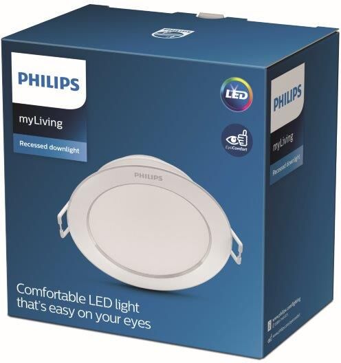 Philips Diamond Cut LED DL251 Zápustné svietidlo kruhové 3,5W/300lm 95mm 2700K biela