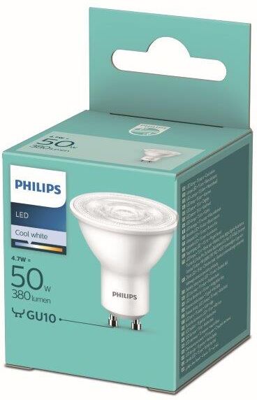 Philips 8719514257528 LED žiarovka GU10 4,7W/50W 430lm 4000K 36D