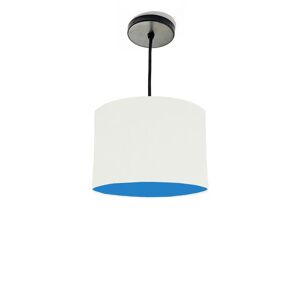 Brayden Studio 20cm x 15cm H Cotton Drum Lamp Shade blue/white 15.0 H x 20.0 W x 20.0 D cm