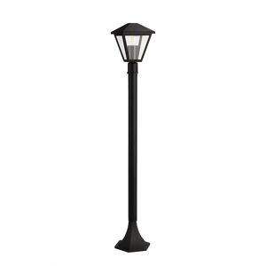 Deco Black 1 -Light 100 cm H Hardwired Lamp Post black/gray 100.0 H x 16.0 W x 16.0 D cm