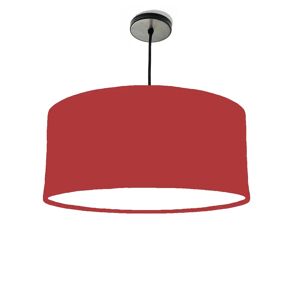 Brayden Studio 40cm x 20cm H Cotton Drum Lamp Shade red/white 20.0 H x 40.0 W x 40.0 D cm