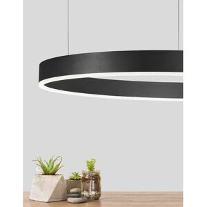 Fairmont Park Fincher 1-Light Single Drum LED Pendant black 5.5 H x 80.0 W x 80.0 D cm