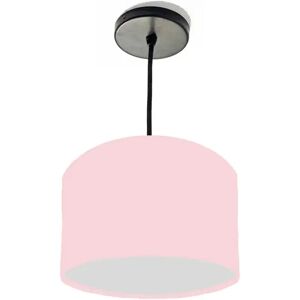 Brayden Studio 20cm x 15cm H Cotton Drum Lamp Shade pink/gray 15.0 H x 20.0 W x 20.0 D cm