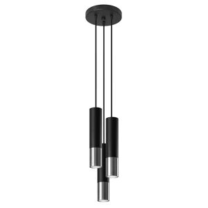 Ebern Designs Delina 3 - Light Cylinder Pendant gray/black 100.0 H x 29.0 W x 30.0 D cm