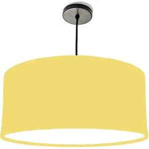 Brayden Studio 40cm x 20cm H Cotton Drum Lamp Shade white/yellow 20.0 H x 40.0 W x 40.0 D cm