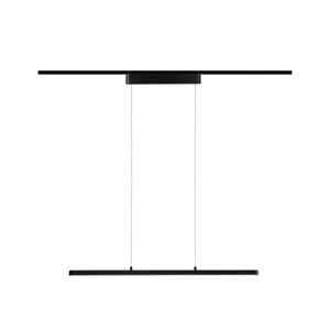 Paulmann Lento 1 - Light Kitchen Island Linear LED Pendant black/white 150.0 H x 100.0 W x 3.7 D cm