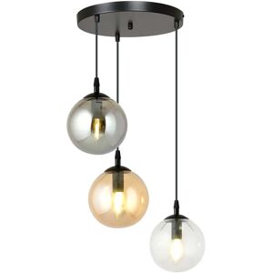 George Oliver Harley 3 - Light Globe Pendant gray/yellow 100.0 H x 40.0 W x 30.0 D cm