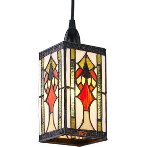 Ophelia & Co. 10cm Glass Square Pendant Shade black/orange 19.0 H x 10.0 W x 10.0 D cm