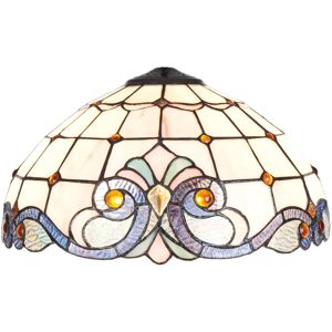 Rosalind Wheeler Springport 40cm Glass Bowl Lamp Shade blue/brown/green 21.0 H x 40.0 W x 40.0 D cm