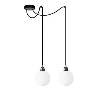 Ebern Designs Brambory 2 - Light Globle Pendant gray/black 18.5 H x 15.0 W x 15.0 D cm