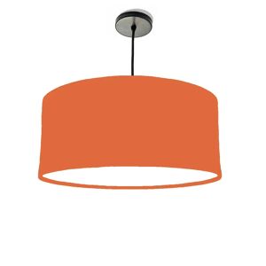 Brayden Studio 40cm x 20cm H Cotton Drum Lamp Shade orange/white 20.0 H x 40.0 W x 40.0 D cm