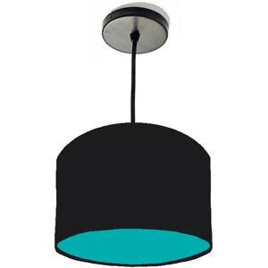 Brayden Studio 20cm x 15cm H Cotton Drum Lamp Shade blue/black 15.0 H x 20.0 W x 20.0 D cm