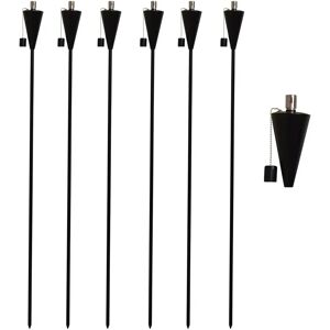 Harbour Housewares Metal Garden Torches - Cone black 146.0 H x 9.0 W x 9.0 D cm