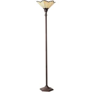 Rosalind Wheeler Eliel 49cm Floor Lamp brown/white 180.0 H x 40.0 W x 40.0 D cm