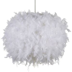Litecraft - Glow Light Shade 50cm Easy Fit Feather Ball Lampshade - White