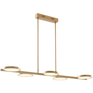 QAZQA Modern hanging lamp incl. led 3-step dimmable gold 5-light - Vivé - Gold