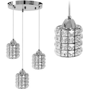 REA Pendant Lamp toolight APP729-3CPR Cristal Chrome 3-light points E27 30x30x90cm - chrome