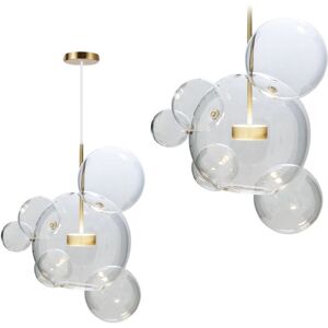 REA Pendant led Lamp toolight APP650-CP Gold Metal Glass Balls - gold