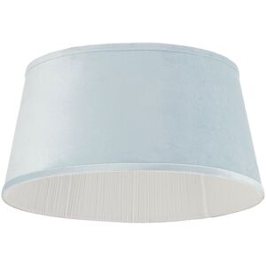 REFURBISHED Litecraft Light Shade 45.5 cm Velvet Easy Fit Tapered Lampshade - Blue Clearance