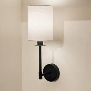 Ex-Display - Matira Black Wall Light with White Shade