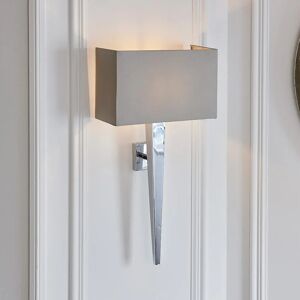 Reign Silver Wall Light With Neutral Shade