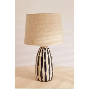 Joy Hand Painted Lamp With Linen Shade Unisex