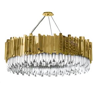 Brabbu Empire Chandelier Brass and Crystal