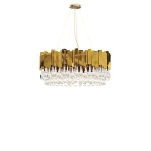 Luxxu Trump Suspension Chandelier Brass and Crystal