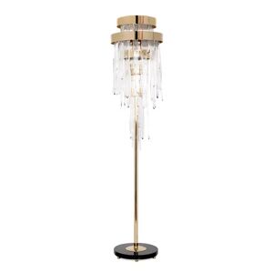Luxxu Babel Floor Lamp Brass and Crystal