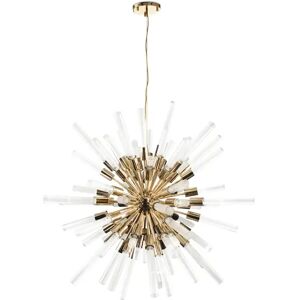 Luxxu Waterfall Sputnik Suspension Chandelier Brass and Crystal