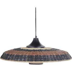 Beliani Pendant Hanging Lamp Multicolour Paper Rope Round Shape Modern Style Material:Paper Rope Size:60x100x60