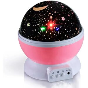 PatPat Star and Moon Night Light for Kids Universe Star Sea Birthday Night Light Projection Lamp  - Pink