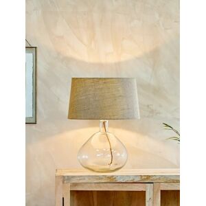 Nkuku Baba Large Wide Glass Lamp Base - Clear - Unisex