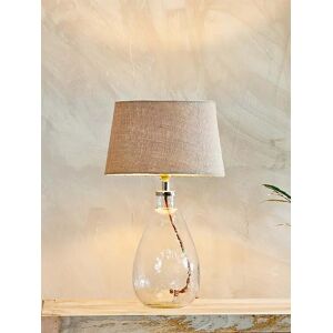 Nkuku Baba Small Tall Glass Lamp Base - Clear - Unisex