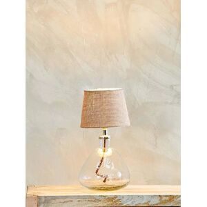 Nkuku Baba Small Wide Glass Lamp Base - Clear - Unisex