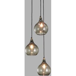 Nkuku Ziva Glass Cluster Pendant Light - Green Smoke - Unisex