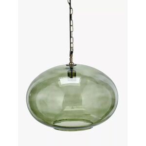 Nkuku Otoro Round Glass Pendant Light, Large - Green - Unisex