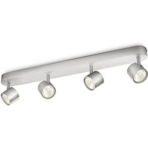 Philips MyLiving Star 4 Bar Spotlight Ceiling Light (Integrated 4 x 3 W LED Bulb) - Aluminium