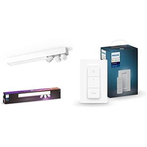 Philips Hue Centris White and Colour Ambiance Smart Ceiling Bar Light, 3X SpotLights [GU10 Spot] with Bluetooth, and Dimmer Switch, White. Works with Alexa, Google Assistant and Apple HomeKit.