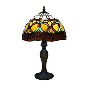 CASPERi New Tiffany Table Lamp Antique Style Hand Crafted 10" Shade Lamp Bed/Living Room (Style 1)