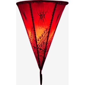 MAISON ANDALUZ Plain Moroccan Henna Wall Lamp Shade - Standard Triangle Shape - Red H30CM