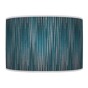 ARK HOUSE 35cm (14") Abstarct Stipes Teal grey HANDMADE LAMPSHADE GICLEE PRINTED FABRIC PENDANT CEILING LIGHT SHADE 956 (For ceiling)