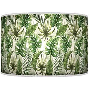 ARK HOUSE 25cm (10") Tropical Leaves Green HANDMADE LAMPSHADE GICLEE PRINTED FABRIC PENDANT CEILING LIGHT SHADE 923 (For table or floor lamp)