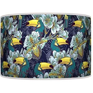 ARK HOUSE 25cm (10") Tropical Toucan Birds Floral HANDMADE LAMPSHADE GICLEE PRINTED FABRIC PENDANT CEILING LIGHT SHADE 935 (For table or floor lamp)