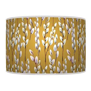 ARK HOUSE 20cm WILLOW MUSTARD YELLOW HANDMADE LAMPSHADE GICLEE PRINTED FABRIC PENDANT CEILING LIGHT SHADE 776 (For Ceiling)